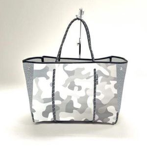 HAUTE SHORE NEOPRENE CAMO TOTE WITH POUCH